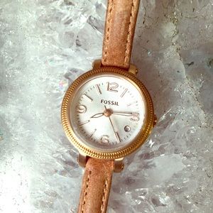 Genuine Leather Women’s Fossil Watch